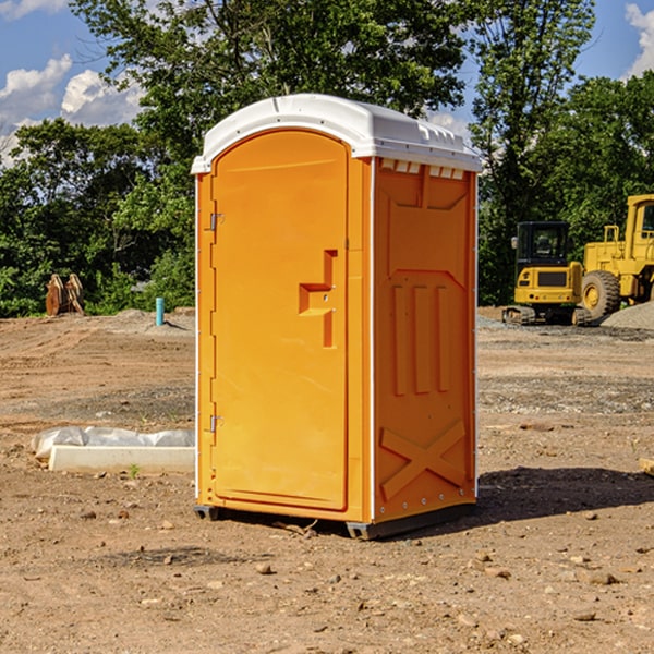 how often are the porta potties cleaned and serviced during a rental period in Great River NY